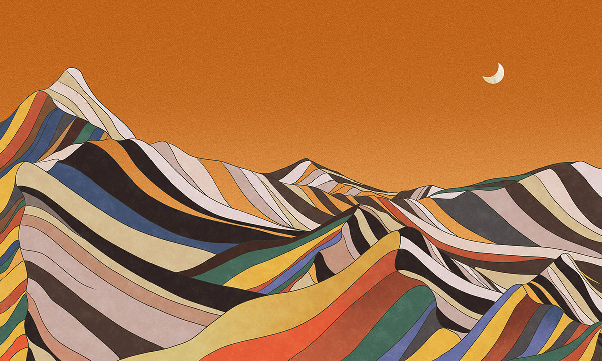 Colorful Mountain Custom Wallpaper Mural Art Design