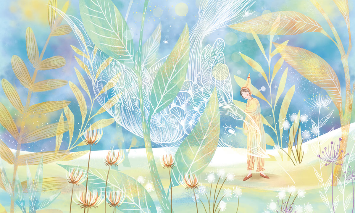 Whimsical Botanical Forest Mural Wallpaper