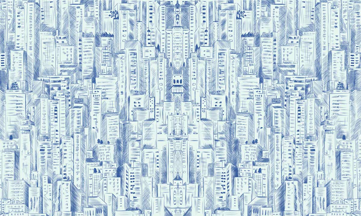 Graffiti City Painting Art Wallpaper Home Decor