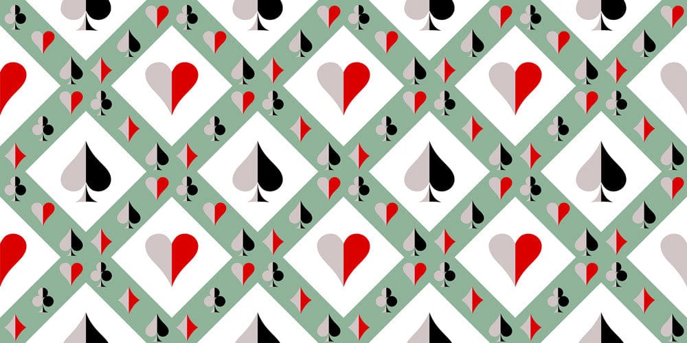 vintage green poker graph wall mural art