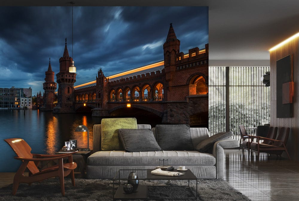 famous Berlin landmark cityscape wallpaper mural art design