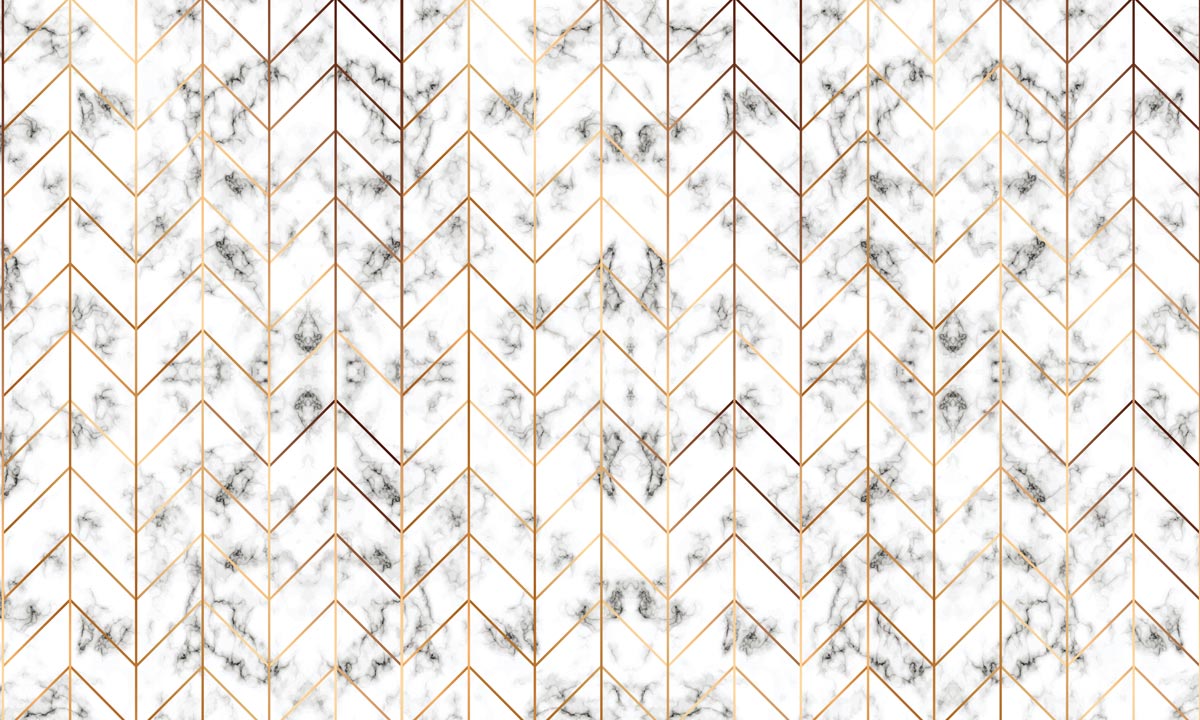 Home Decoration Featuring a Geometric Marble Wallpaper Mural