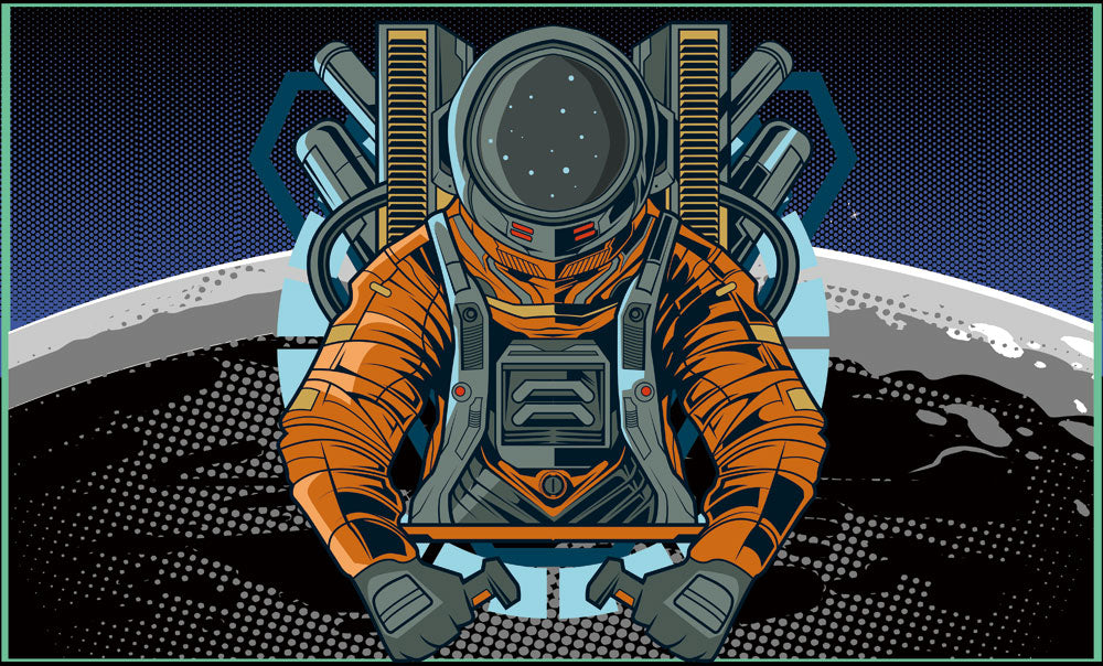 cool and dark astronaut wallpaper mural