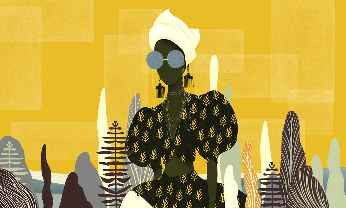 Abstract Artistic Red Boho Mural Wallpaper