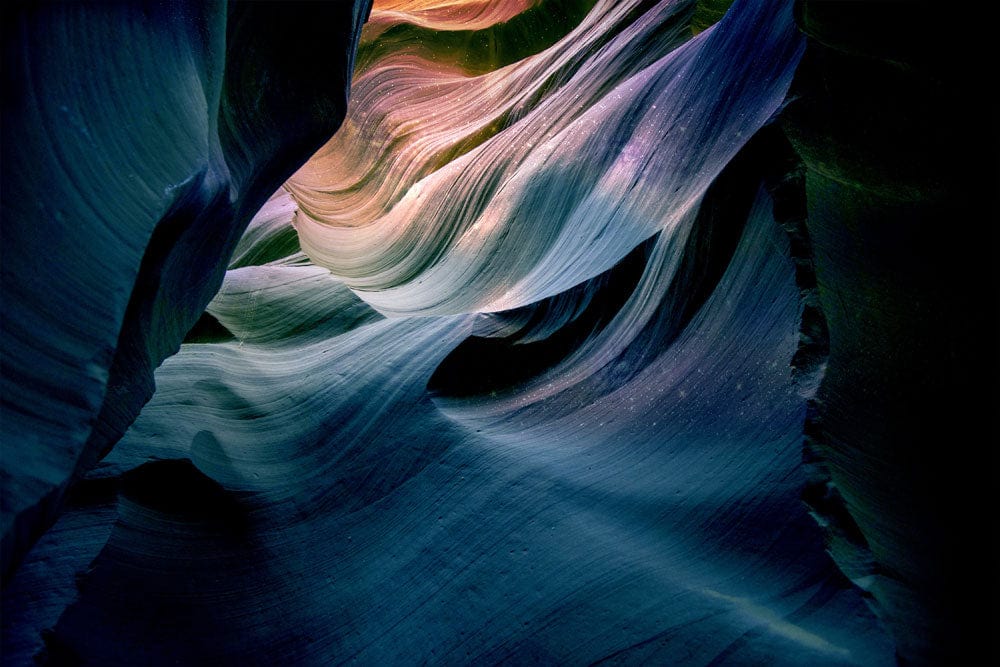 rock surface landscape wall mural art deco design