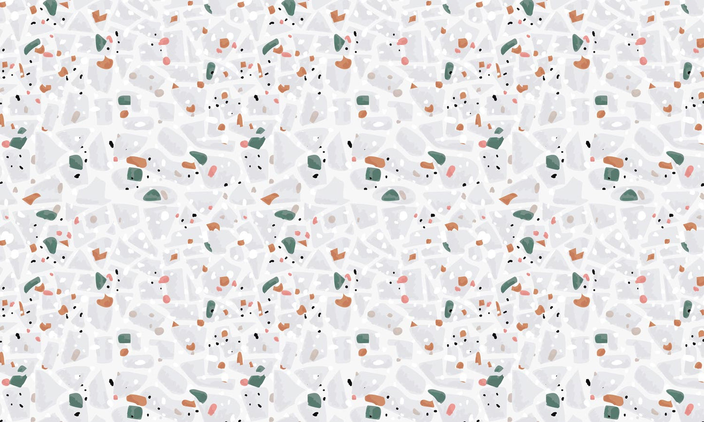 Living Room Wallpaper with a Dot and Marble Pattern Mural