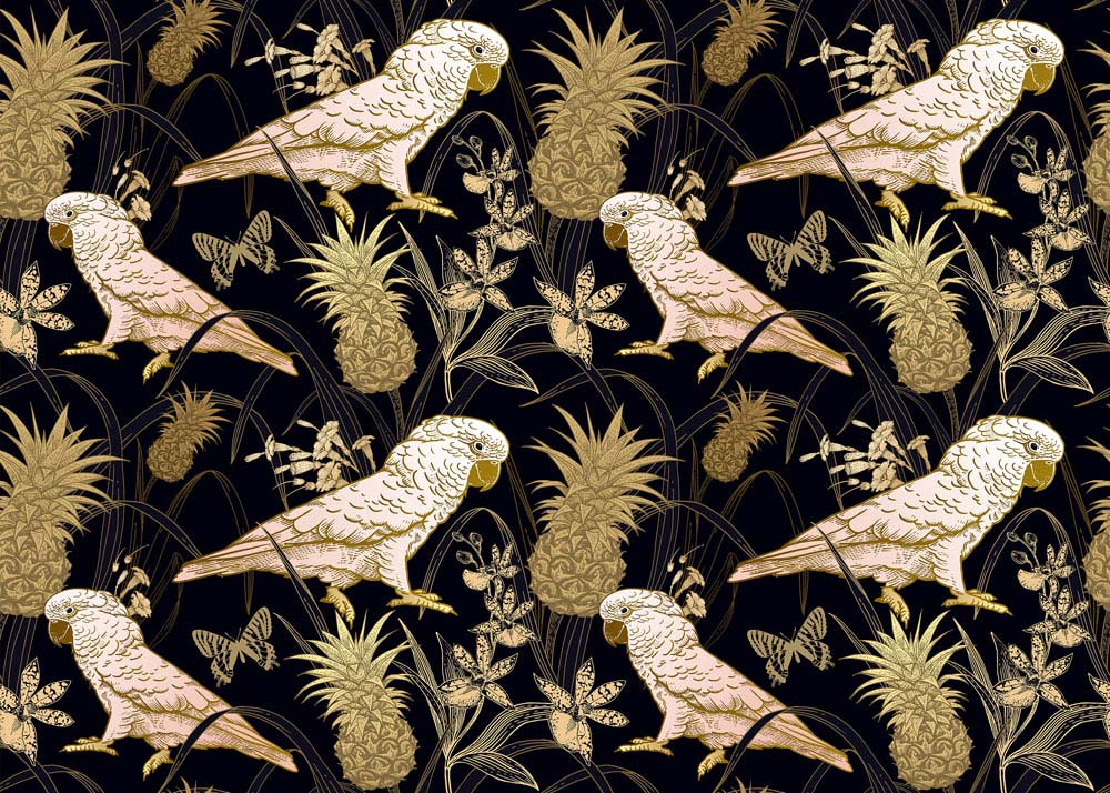 a mural for the space that is lovely and golden.
