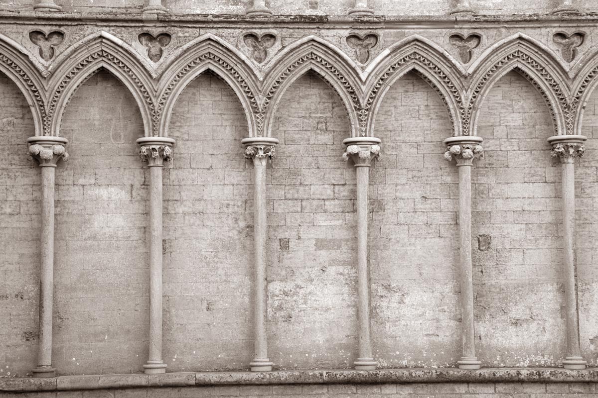 unique arch design vintage wall mural