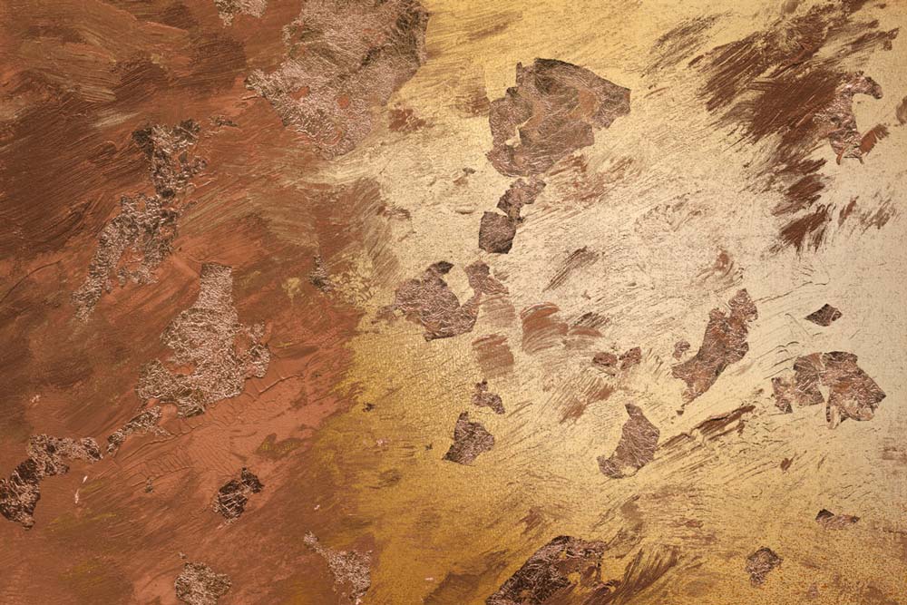 Luxurious Gold Metallic Abstract Mural Wallpaper