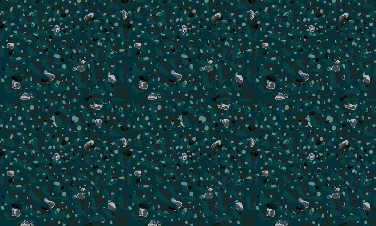 Mural room wallpaper with a green marble pattern with green fragments.