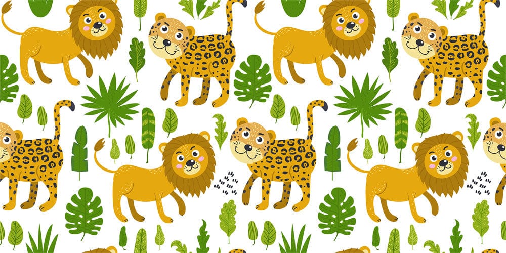 wallpaper with a jungle and woodland theme