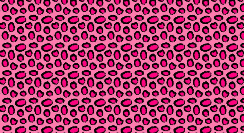 cellular wallpaper mural with a pink and leopard design for interior decoration