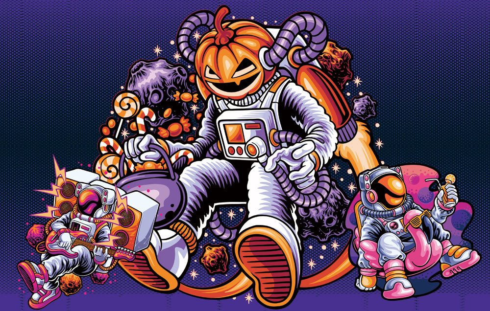 unique astronaut bang wallpaper mural design