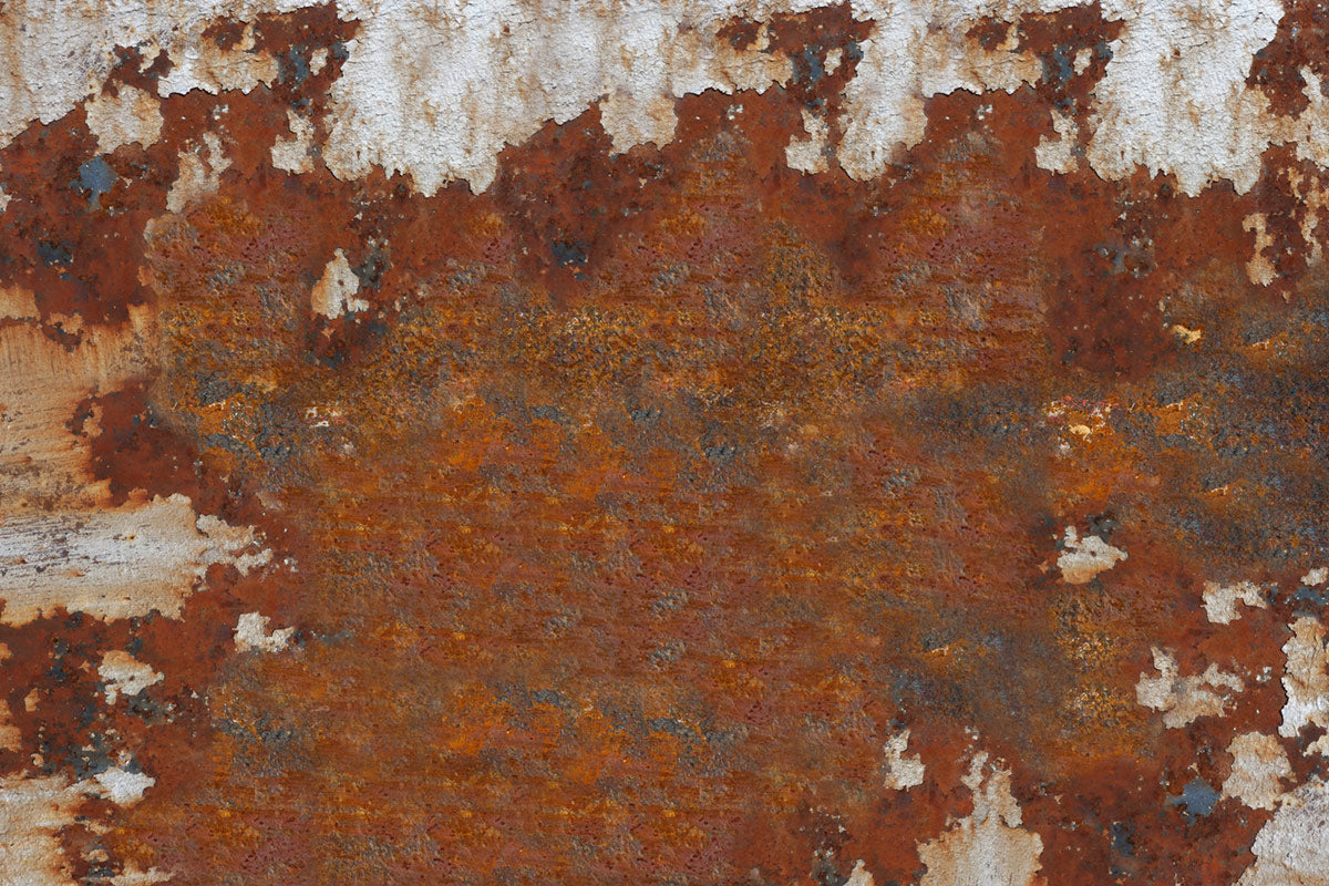 Rustic Industrial Orange Rust Mural Wallpaper