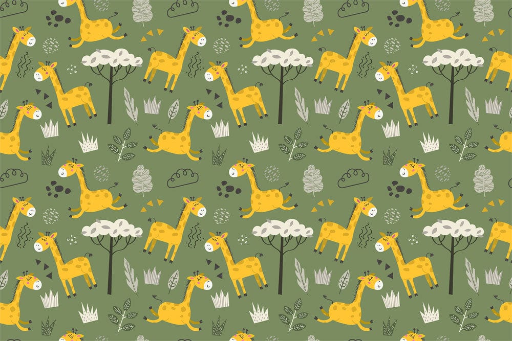 a room's bespoke wallpaper featuring an animal pattern