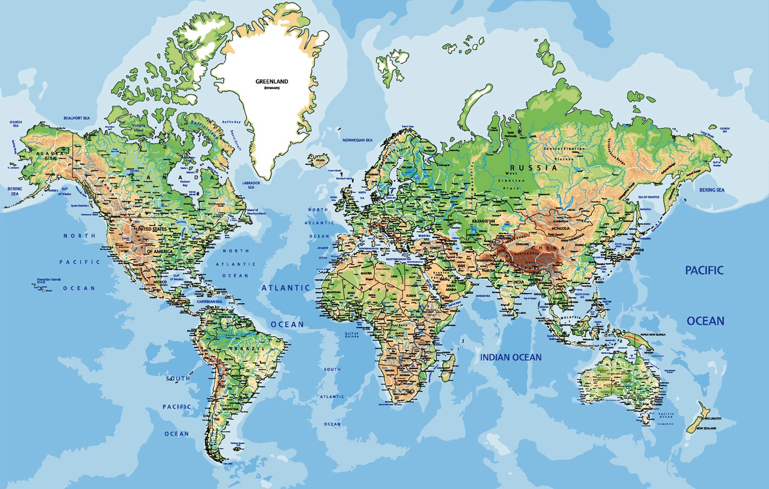 Educational Magellan World Map Wall Mural