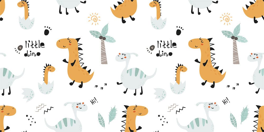 A dinosaur mural for the baby's nursery