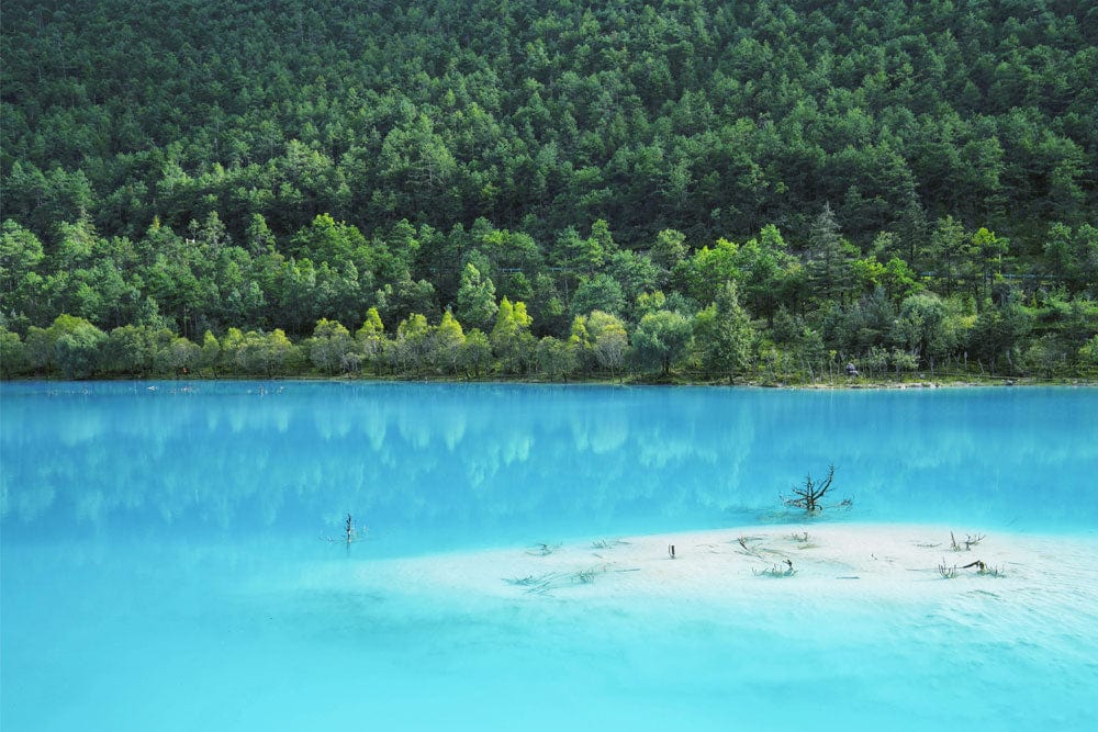Heavenly Lake Scenery Wallpaper Mural for Interior Design and Decorating