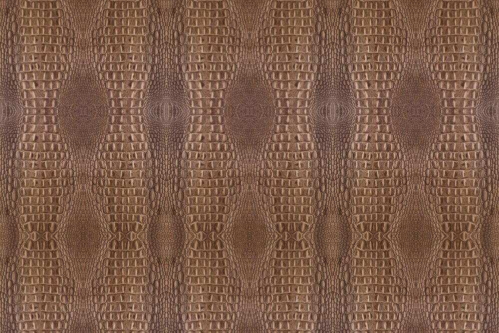 A brown python skin animal wallpaper mural that runs vertically for use in interior decor.