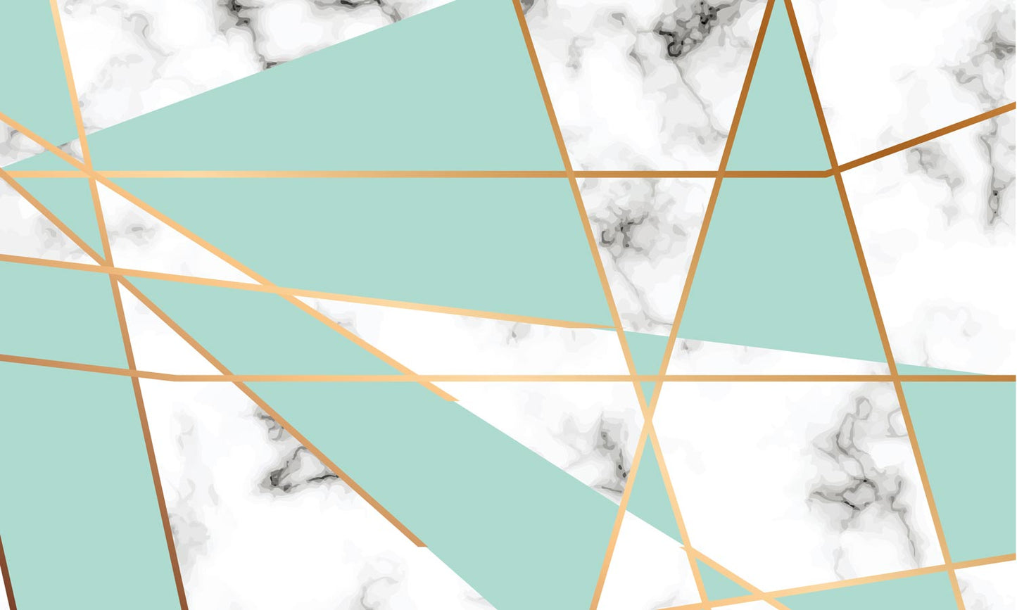 Home Decoration Featuring a Geometric Marble Wallpaper Mural