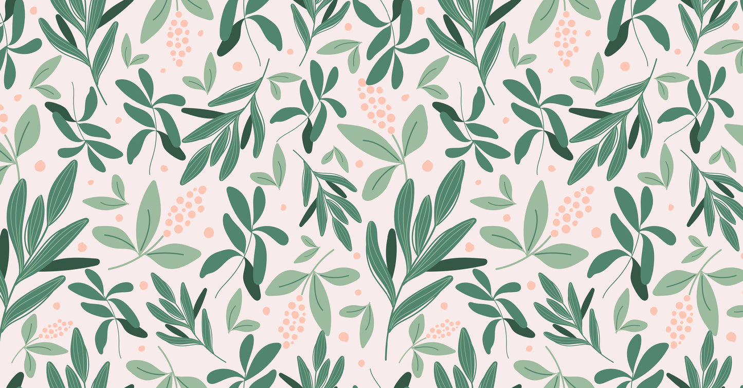 spring leaves wallpaper mural for wall decor