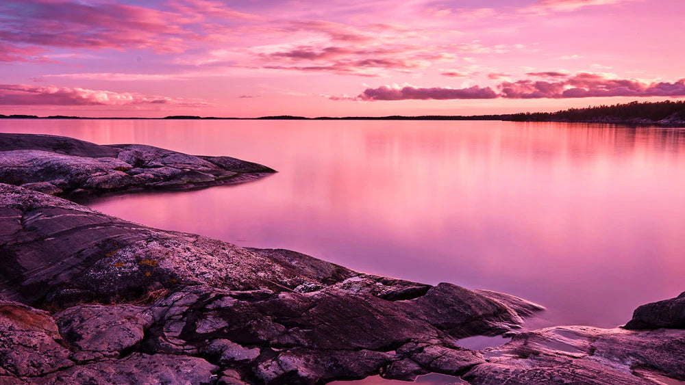 pink lake and clouds custom wallpaper