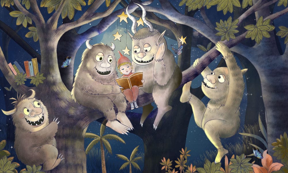 Enchanted Forest Storytime Mural Wallpaper