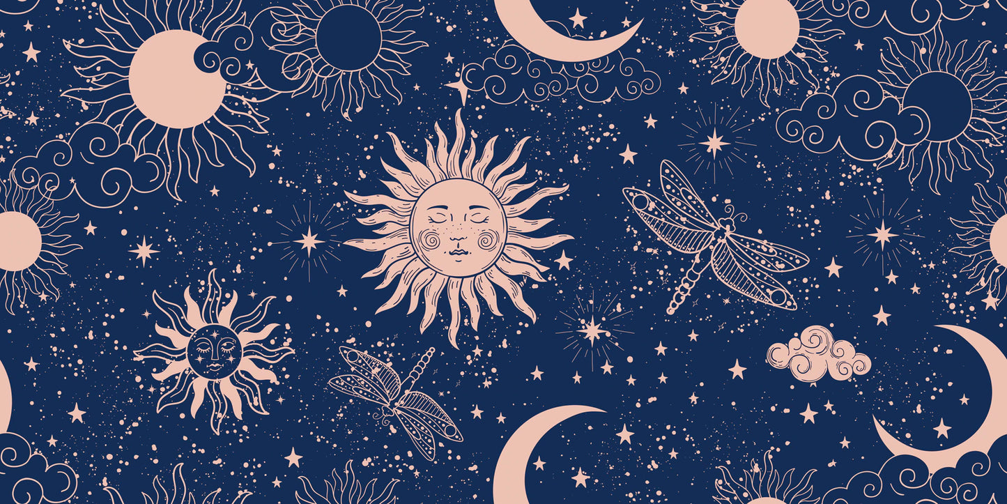 Solar System Wallpaper with Pastels of Planets for Home Decoration