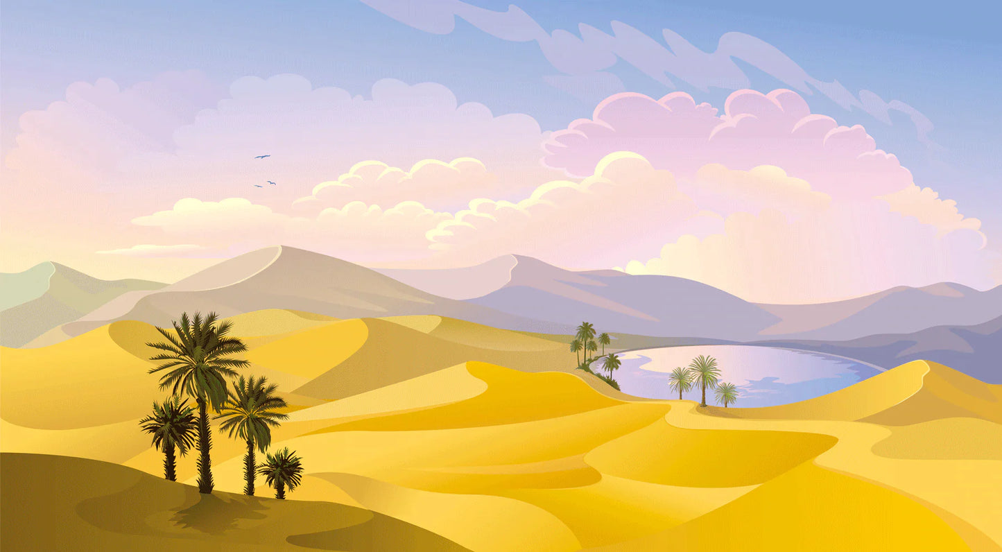 Home Decorating Wall Mural with Ombre Desert Scenery