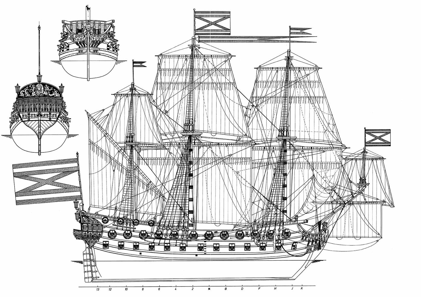 home decoration wallpaper mural featuring a sailboat's rigging.
