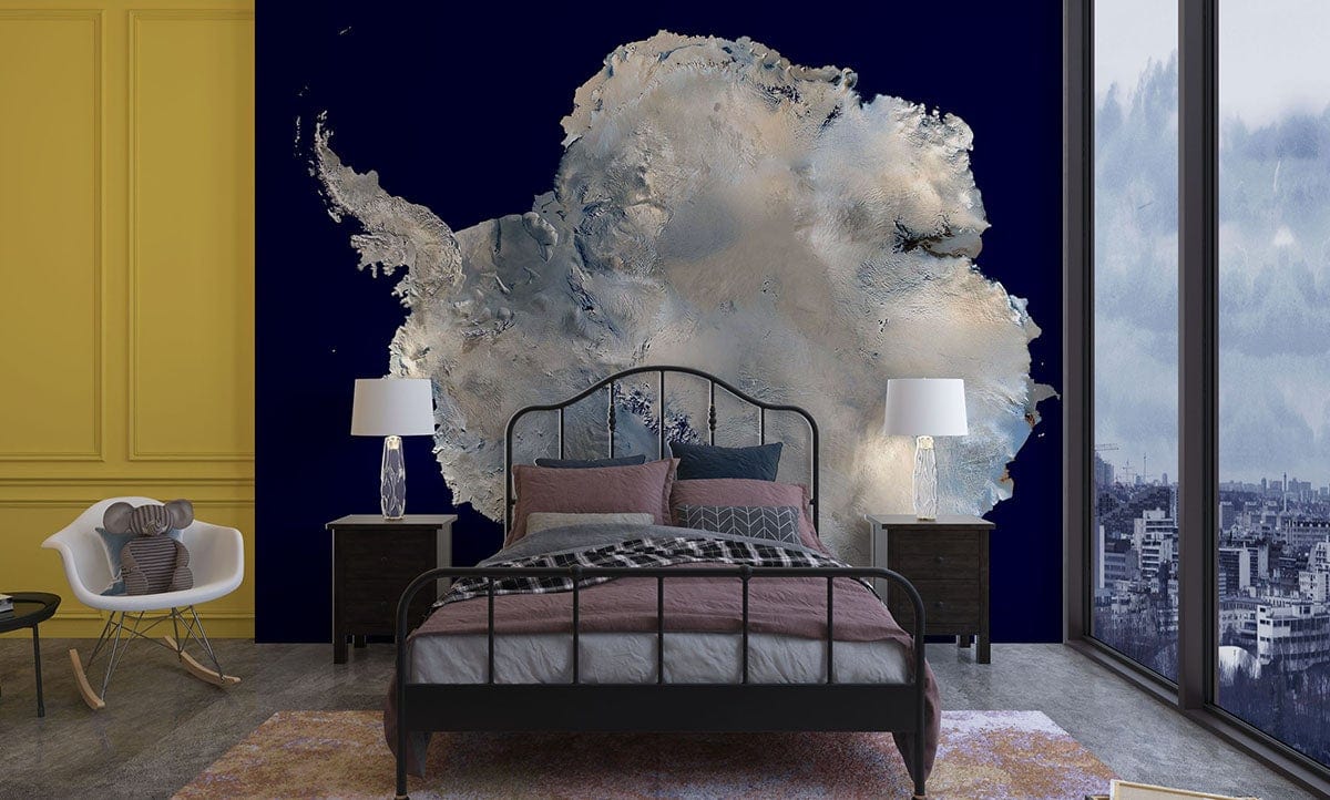 Antarctic Ice Aerial View Mural Wallpaper in bedroom