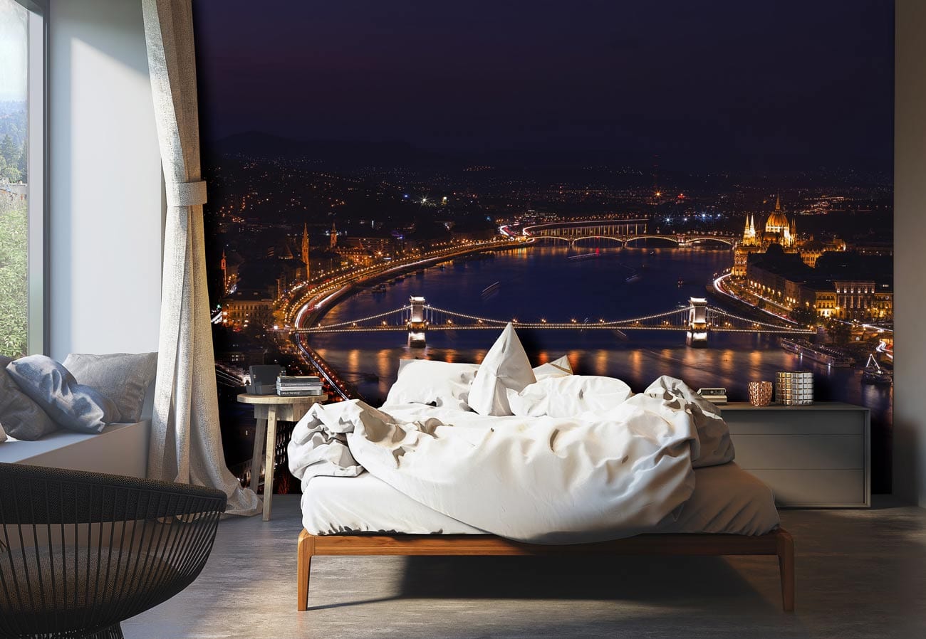 shining budapest riverside wall dccoration art