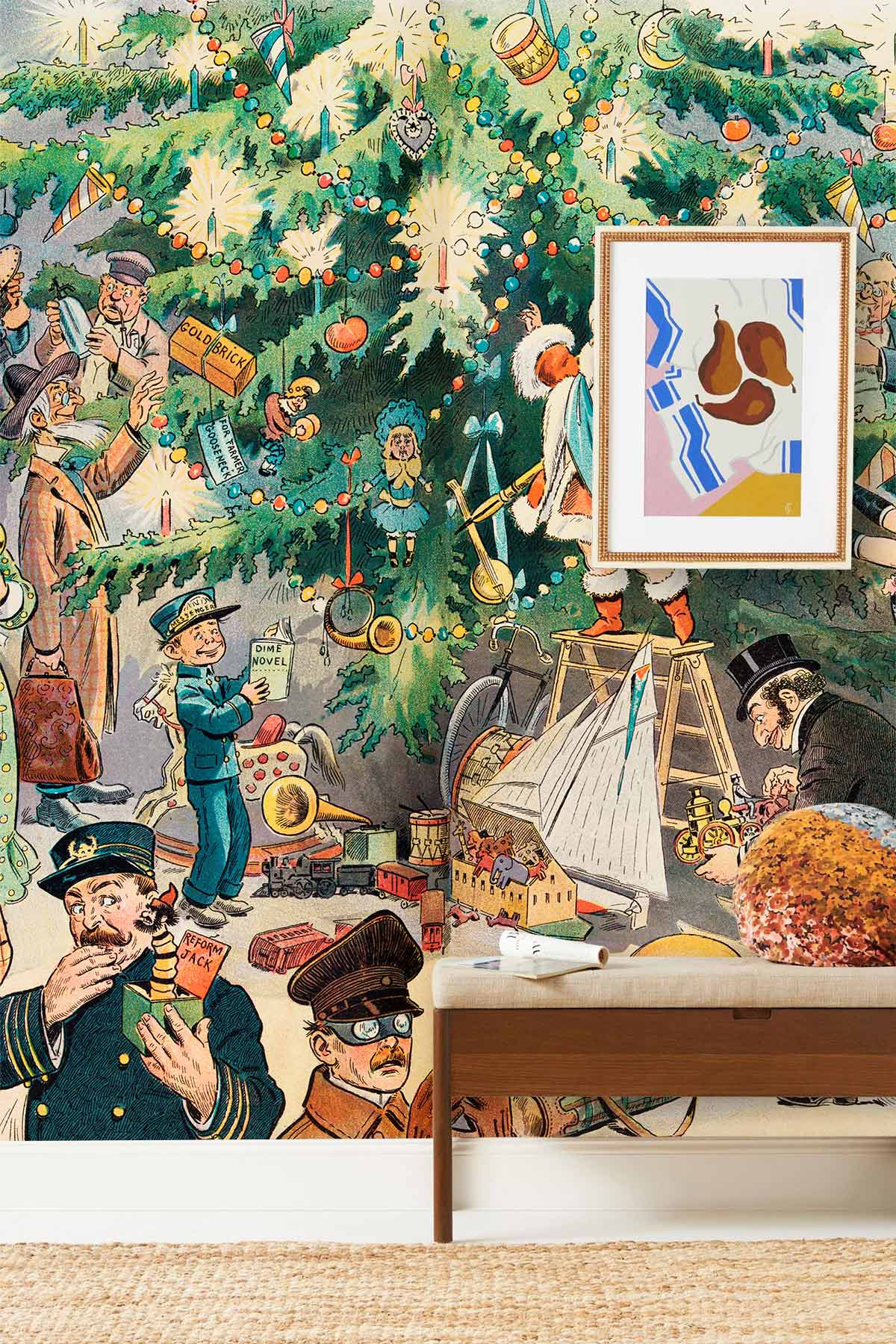 Christmas Tree Painting Mural Decoration Art