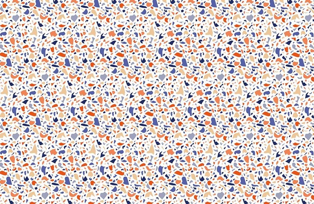 Mural Wallpaper Featuring Miniature Fragments of a Marble Pattern