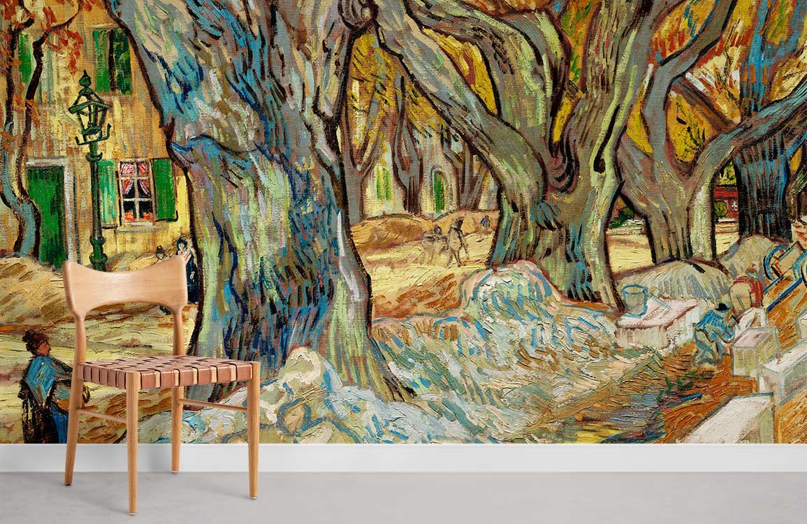 Vintage Artistic Landscape Bedroom Mural Wallpaper