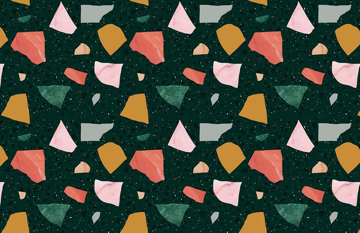 Wallpaper mural with a terrazzo and marble texture, perfect for decorating your home.