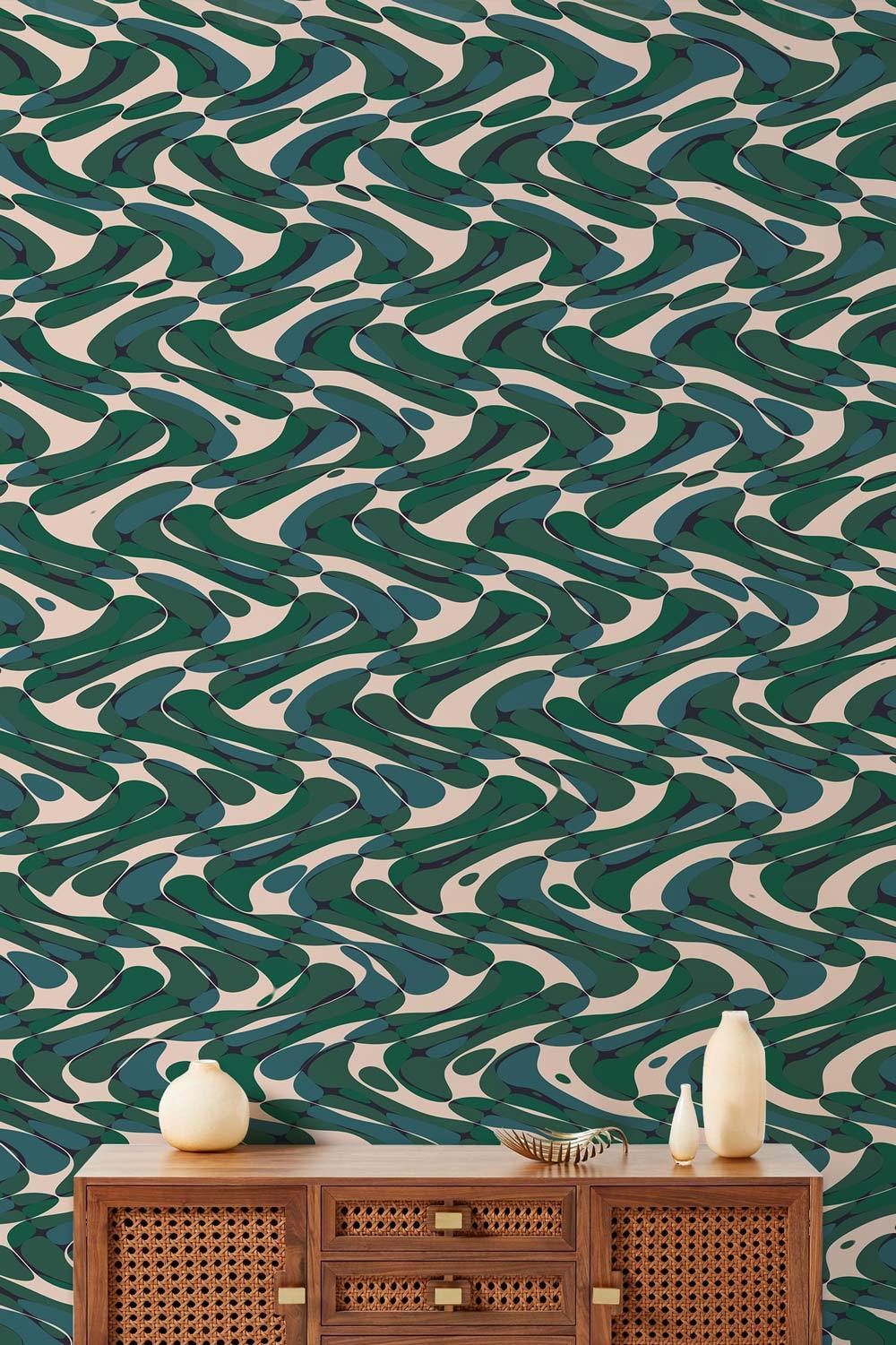 Abstract Design Wallpaper Mural Decoration Idea
