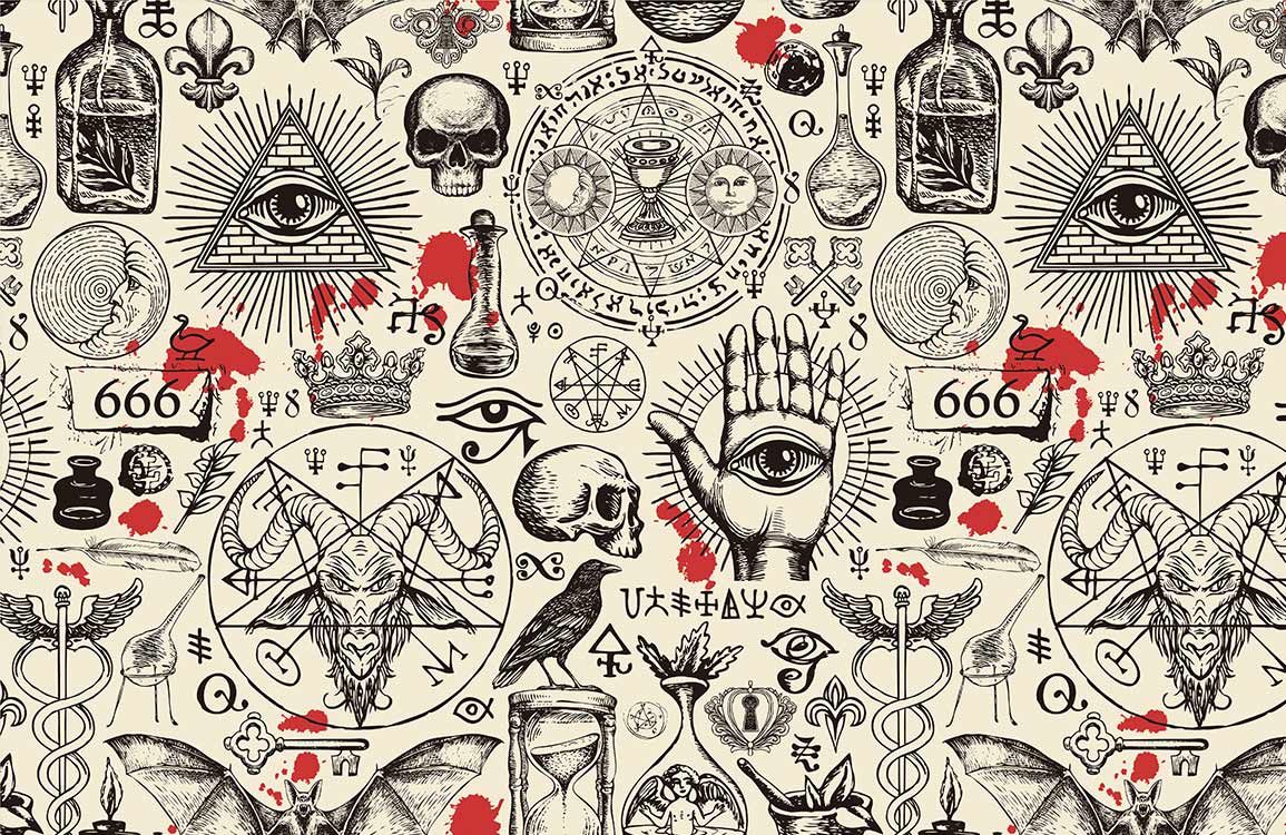 Archiac Religious Pattern Cool Wallpaper