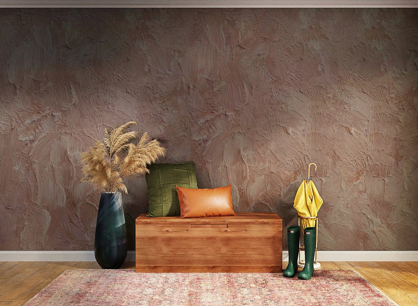 Art Deco Oil Painting Wallpaper Mural for the Decoration of the Hallway