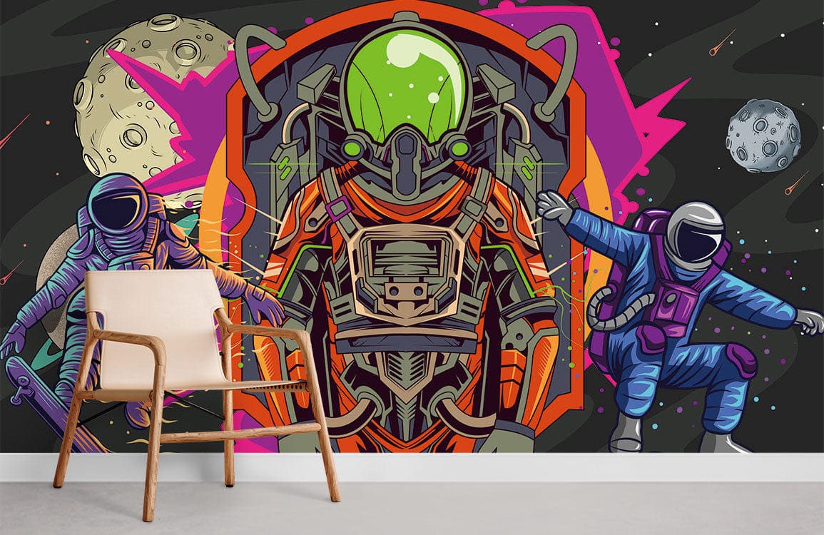 astronauts are protecting planet wallpaper for room