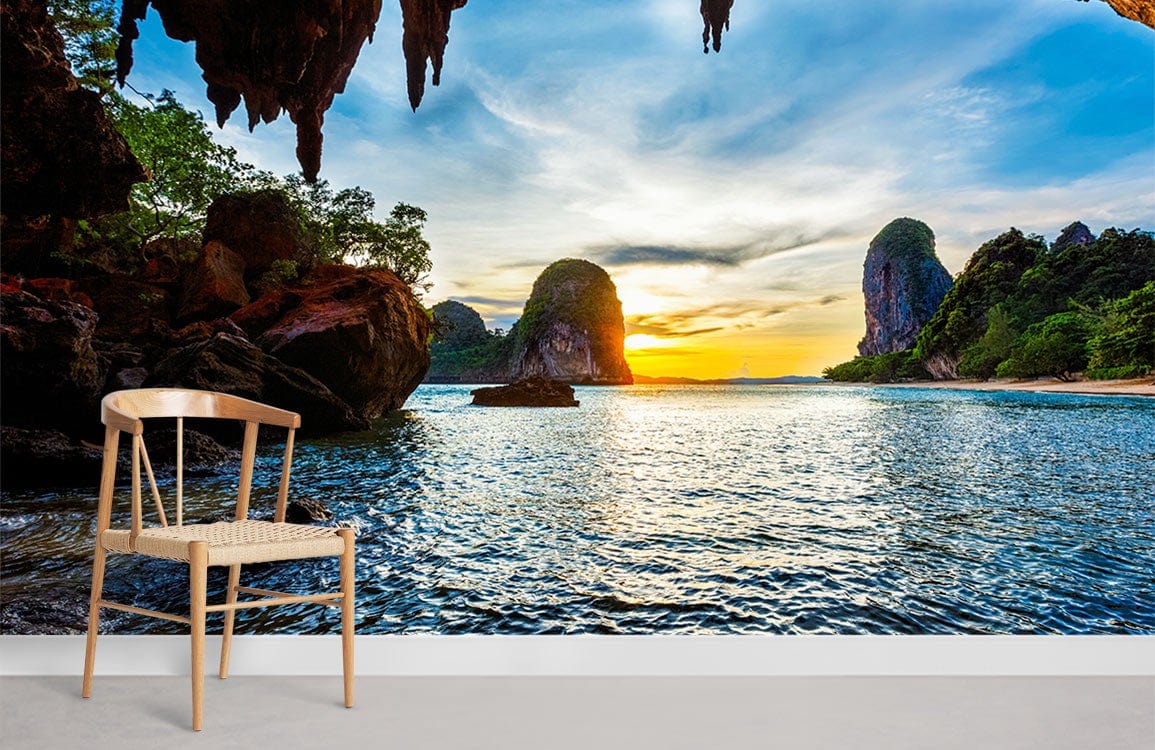Beautiful Cave Landscape Wallpaper Home Decor