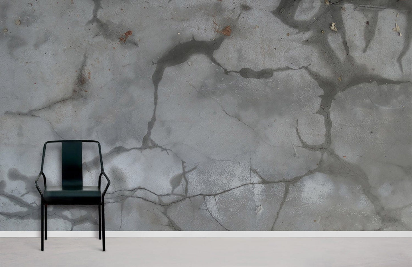 Home Decoration Featuring a Bionic Grey Concrete Wallpaper Mural.
