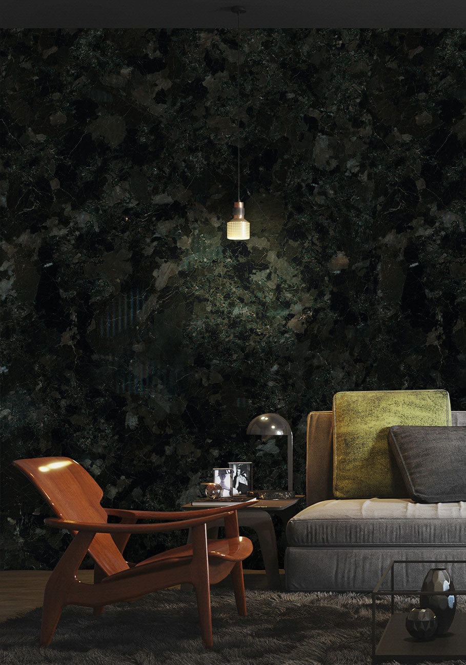 Black Crystal Geode Wallpaper Mural Home Interior Decor