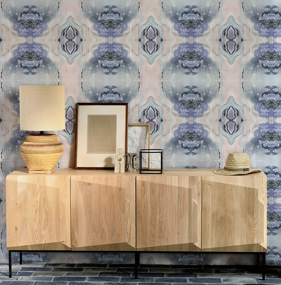 Watercolour effect pattern Wallpaper Mural for living room