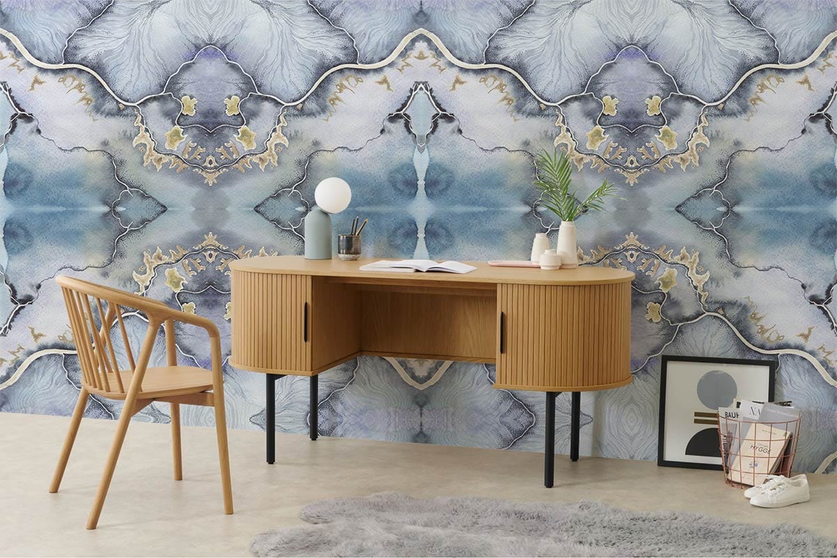 Watercolour petal effect Wallpaper Mural for home office
