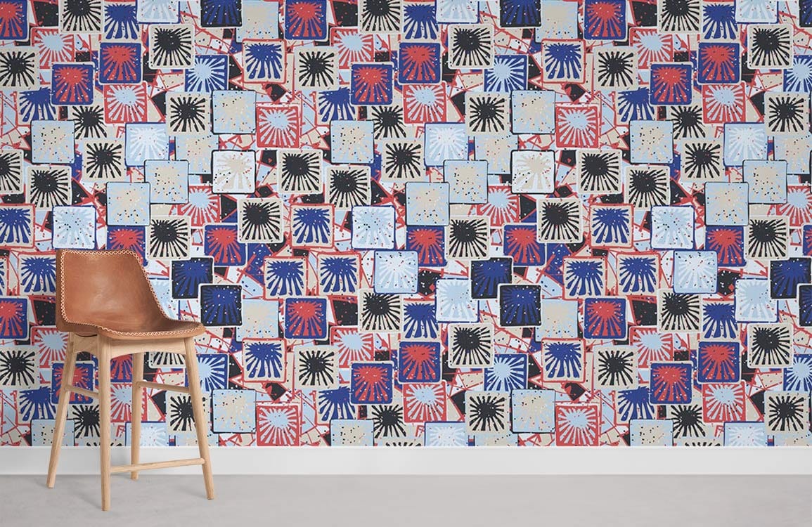 Modern Abstract Geometric Wallpaper Mural