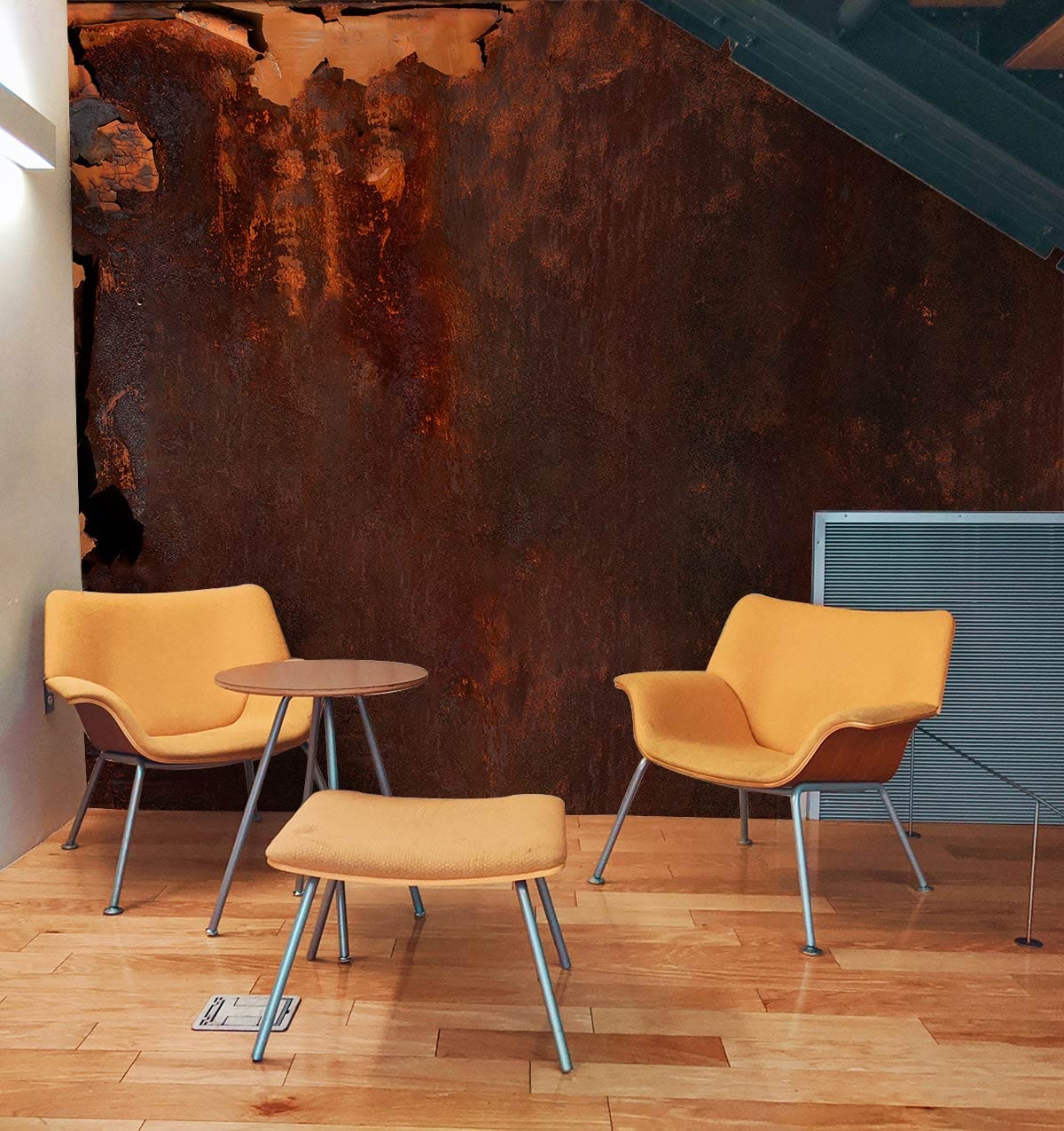 dark metal Rust Industrial Wallpaper Mural for living Room decor