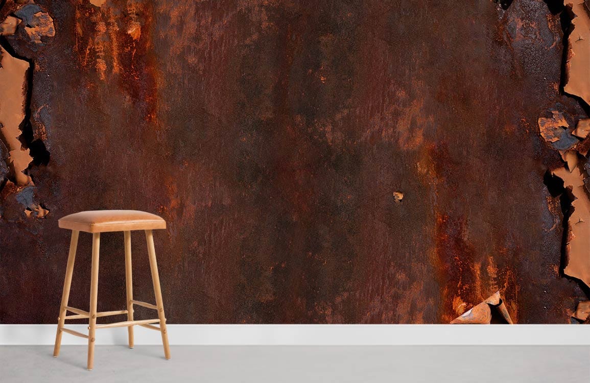 dark metal Rust Industrial Wallpaper Mural for Room decor