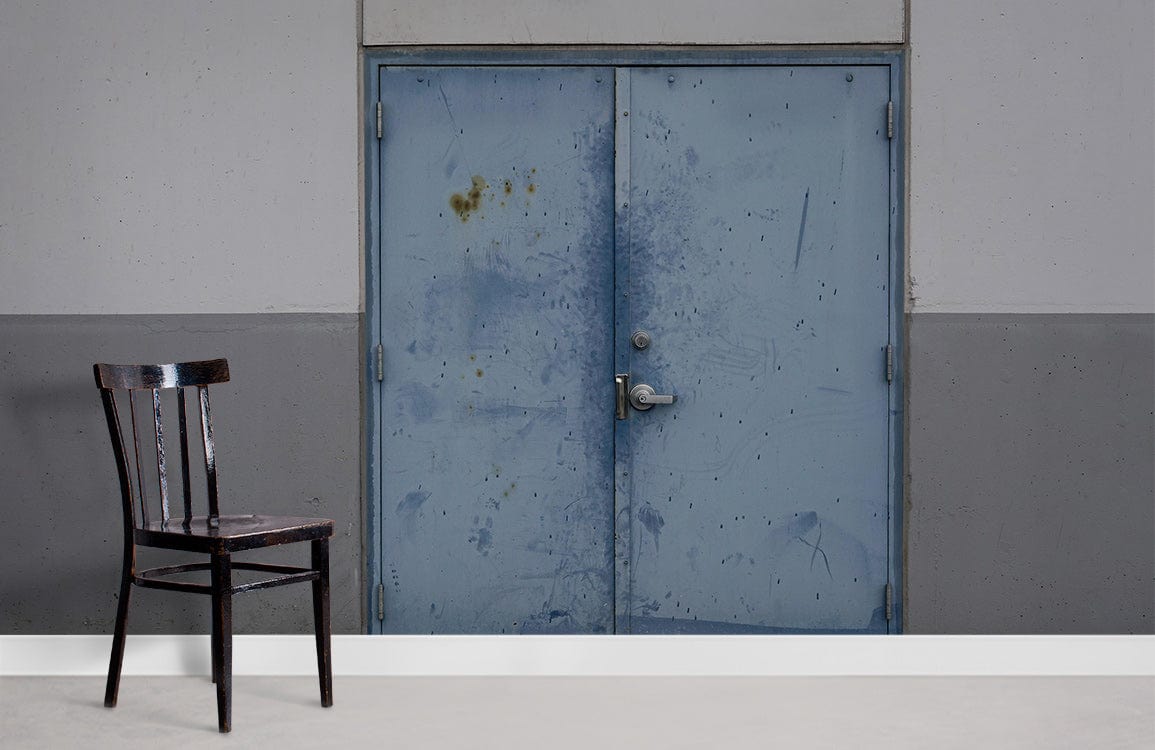 vivid original factory iron door wall mural for room