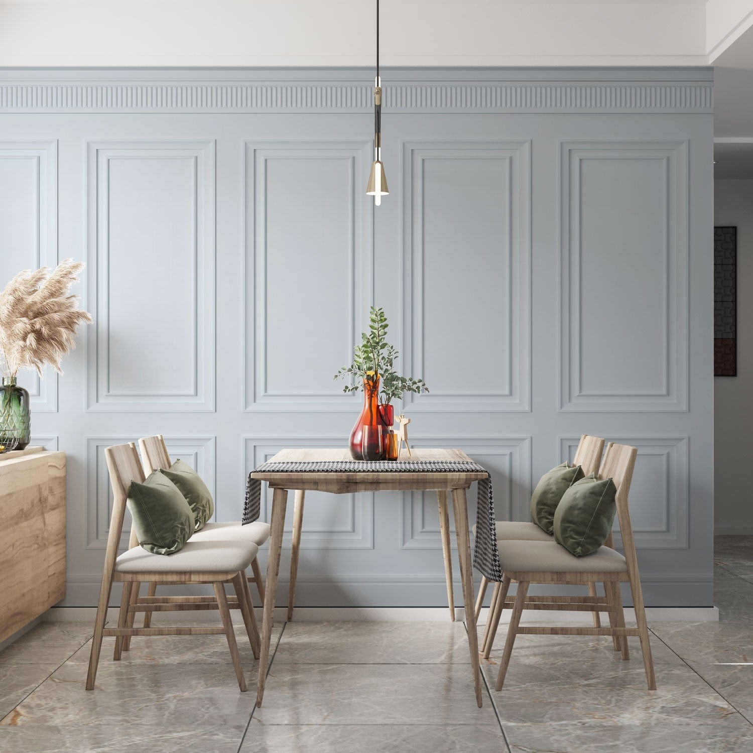 dining room wallpaper mural decor custom design